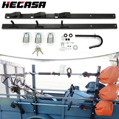 Open Landscape Trailer 3 Place Weeder Edge Trimmer Rack (Lockable)
