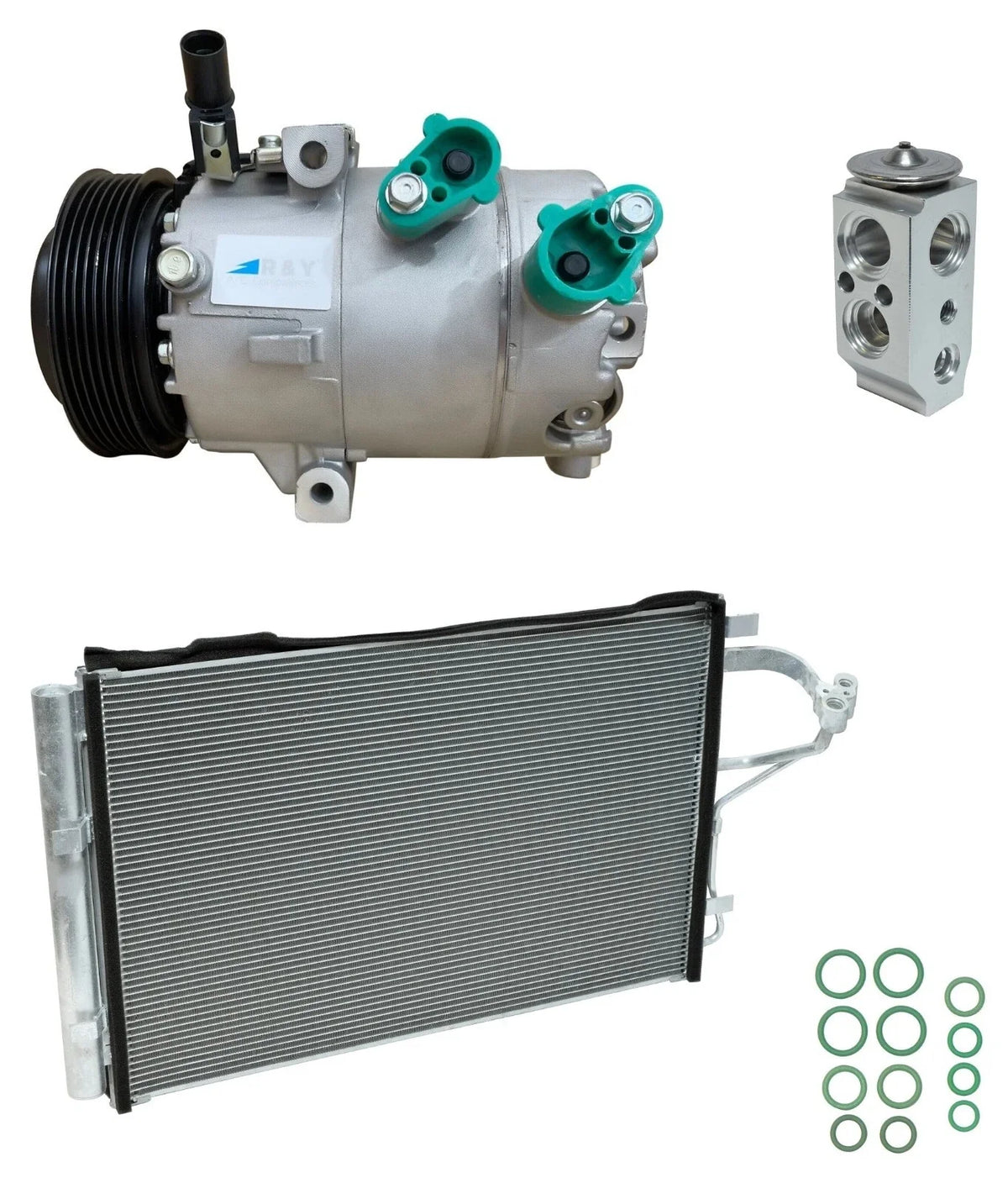 AC Compressor Kit with Condenser for Hyundai Elantra GT 1.8L (2013)