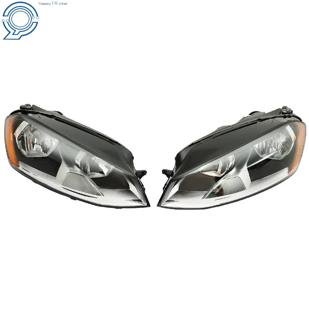 Headlight Assembly Set for Volkswagen Golf MK7 (2015–2017) Halogen Left+Right