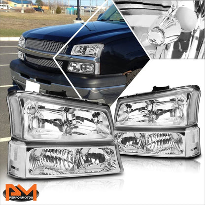 Bumper Headlight Lamps for 2003-2006 Chevy Silverado/Avalanche