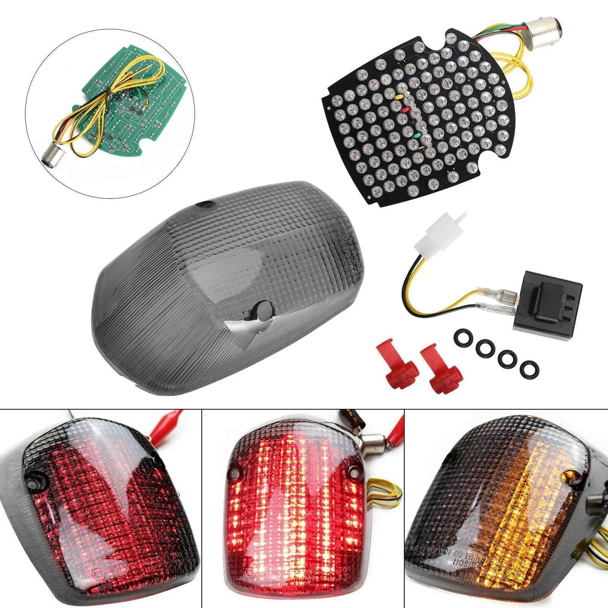Integrated LED Rear Tail Light for Honda Sabre Shadow ACE Deluxe Valkyrie