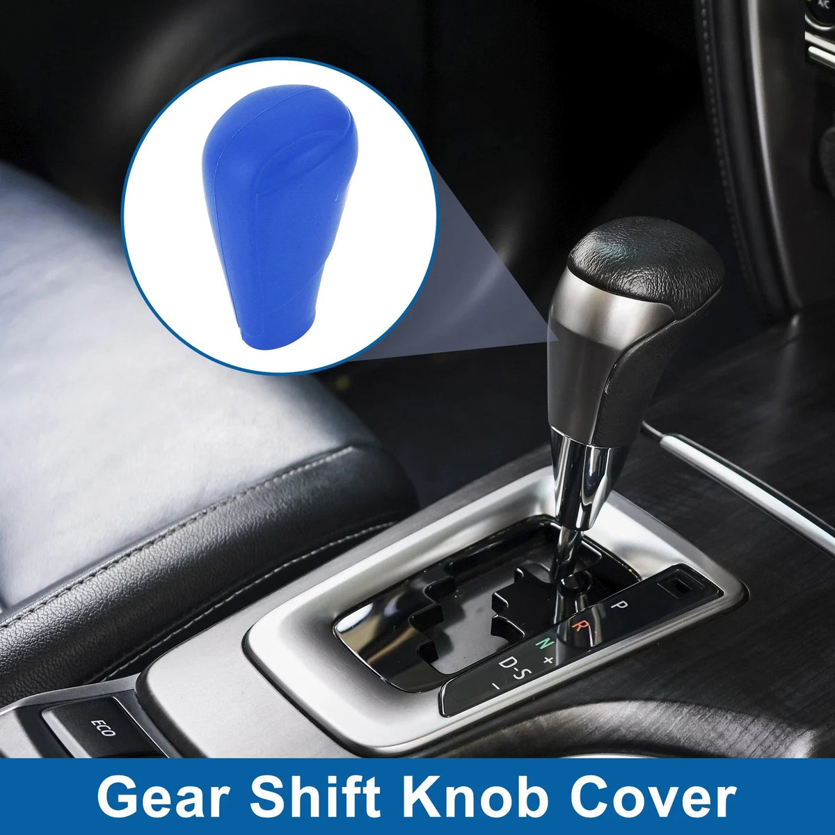 1 Pc Gear Shift Knob Cover for Mazda 3 (2014–2019) Blue Silicone