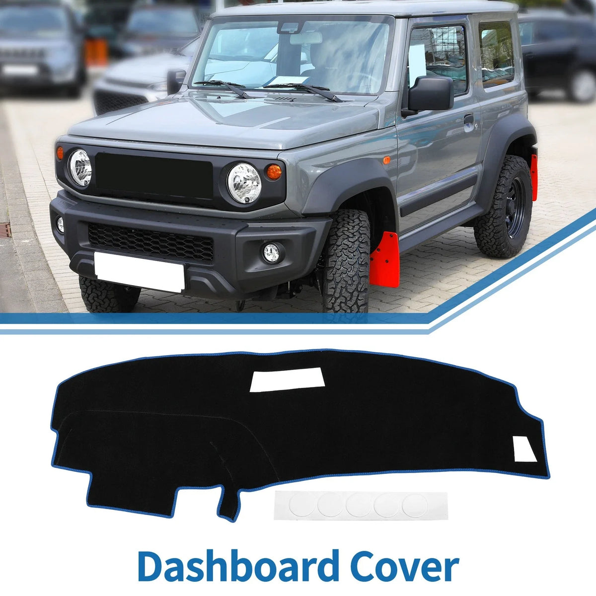 Dashboard Cover Mat for Ford Ranger (1989–1994) Sun Protector Pad Black Blue
