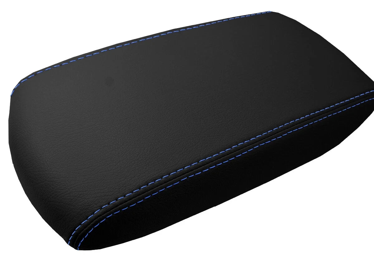 Console Lid Pull Over Cover for Toyota RAV4 (2013–2018) Blue Stitch