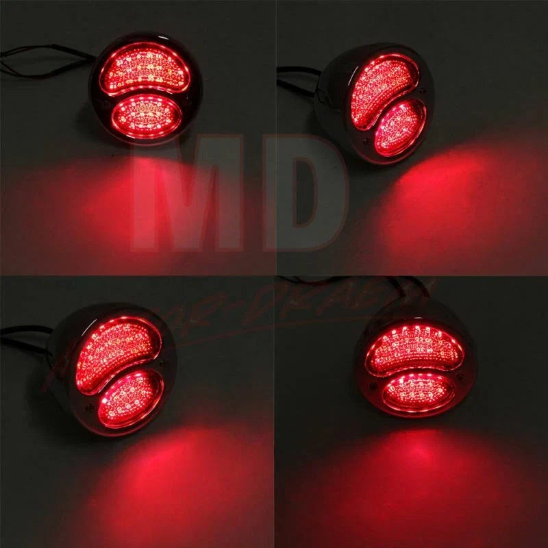 Set of 2 Chrome Taillights for Harley Model A