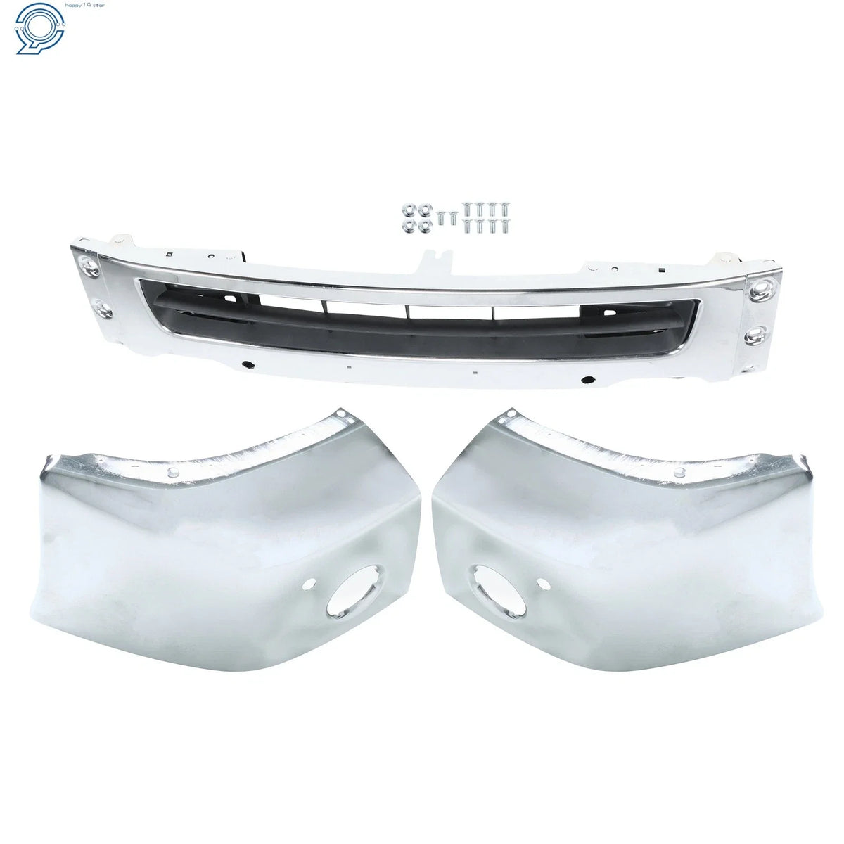 Chrome Front Bumper Split for Nissan NV1500 NV2500 NV3500 (2012–2021)