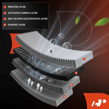2X Cabin Air Filter with Activated Carbon for Nissan Maxima 1995-2003