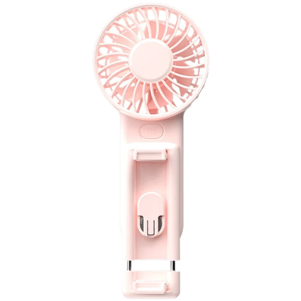 Digital Display Handheld Fan USB Rechargeable 3 Speeds 6000 RPM