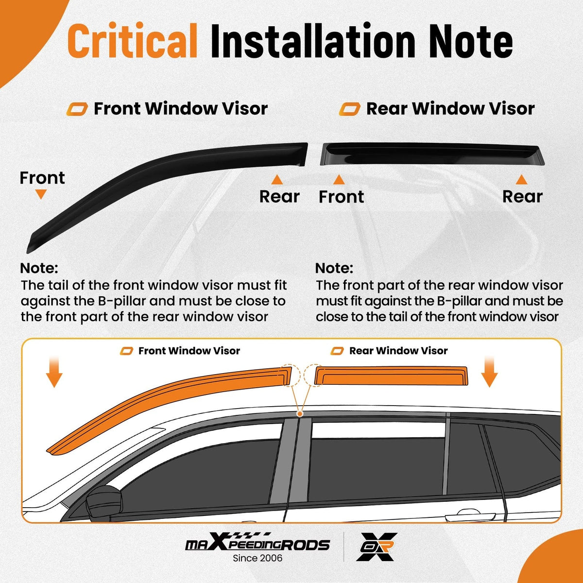 Set of 4 Front & Rear Side Window Rain Guards for KIA Soul (2020–2024)
