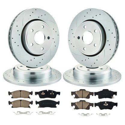 Brake Rotors & Ceramic Pad Set for Jeep Grand Cherokee (2014-2018)