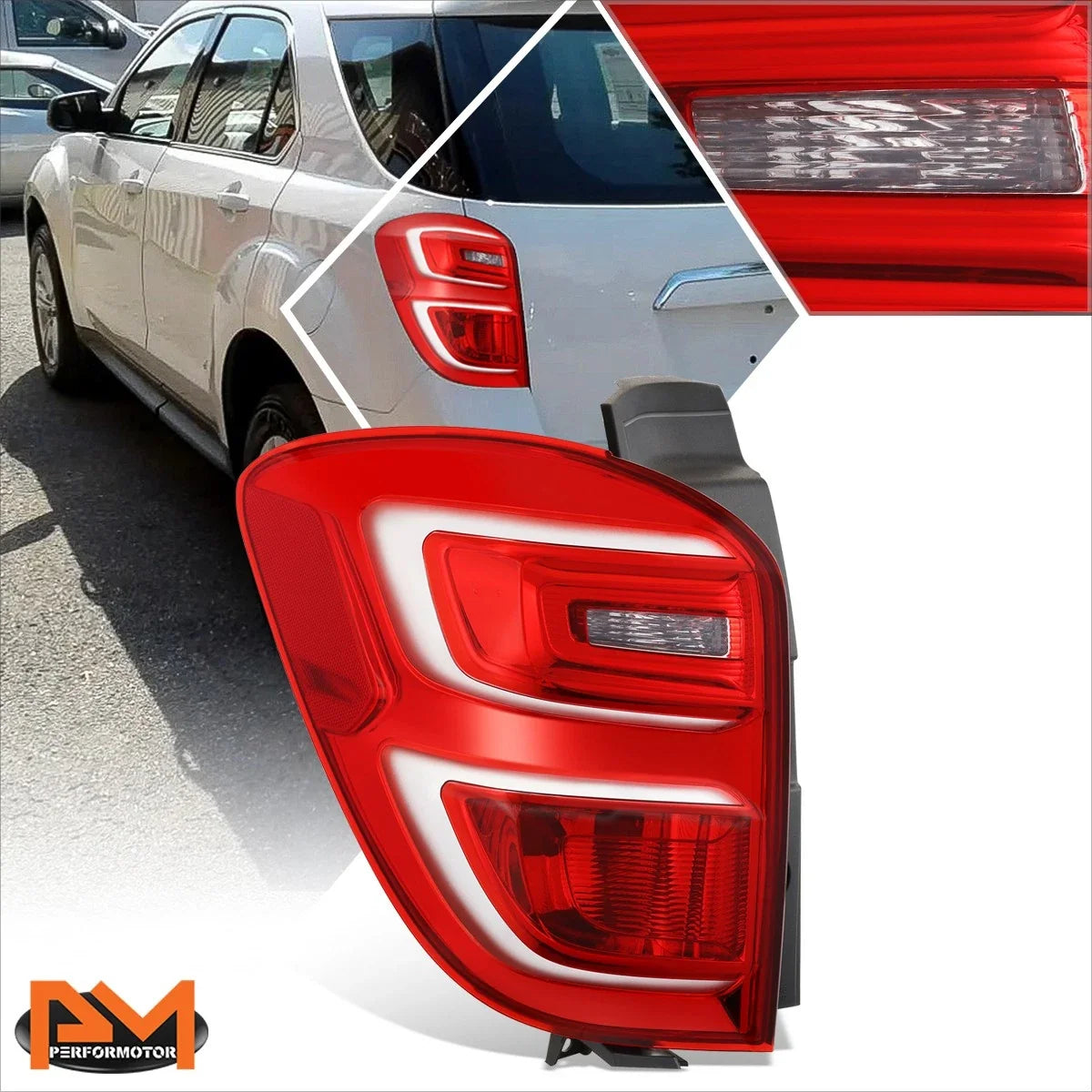 Left Side Tail Light with Red/Clear Lens for 2016-2017 Chevy Equinox