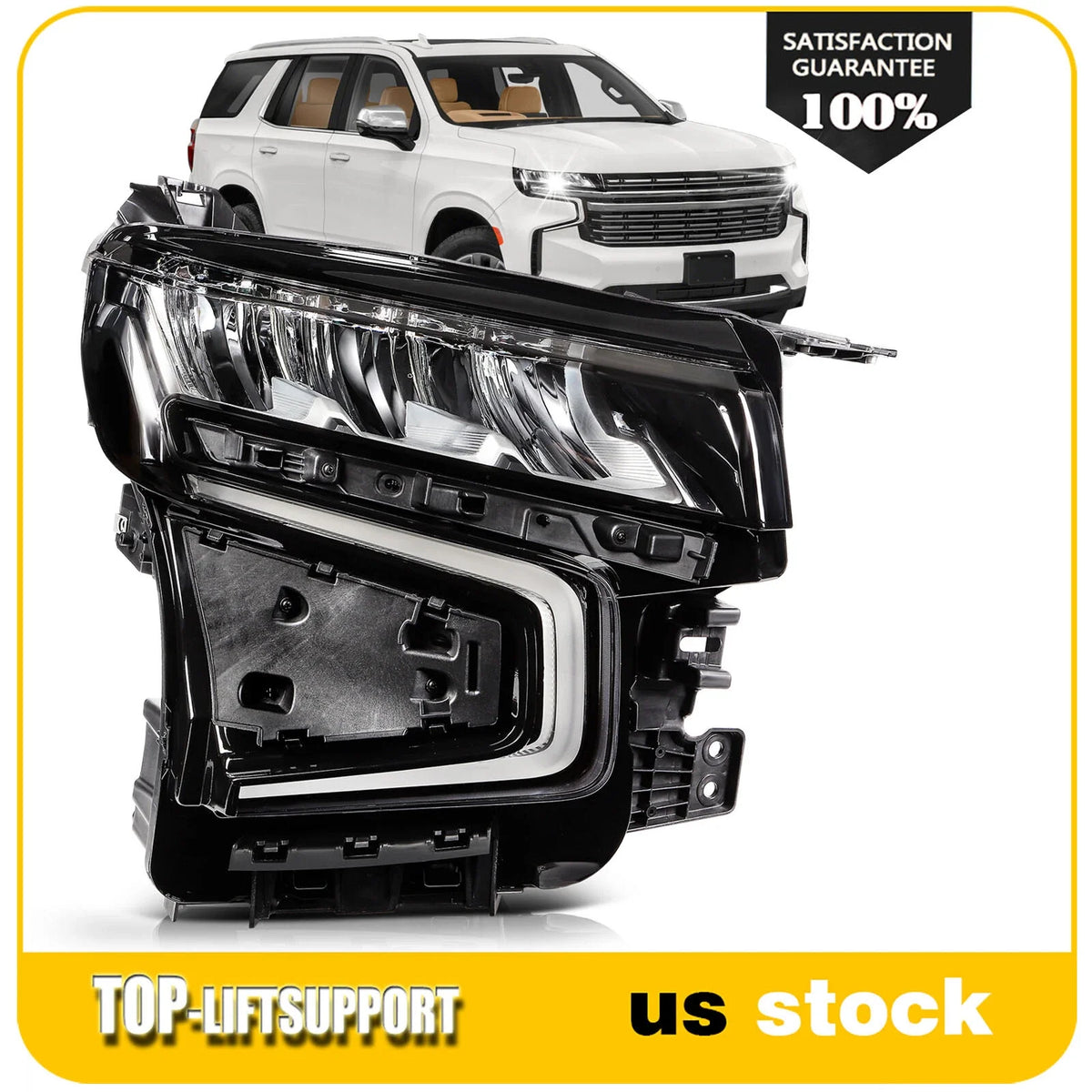 Right Side LED Headlight Assembly for Chevy Tahoe Suburban (2021–2024)