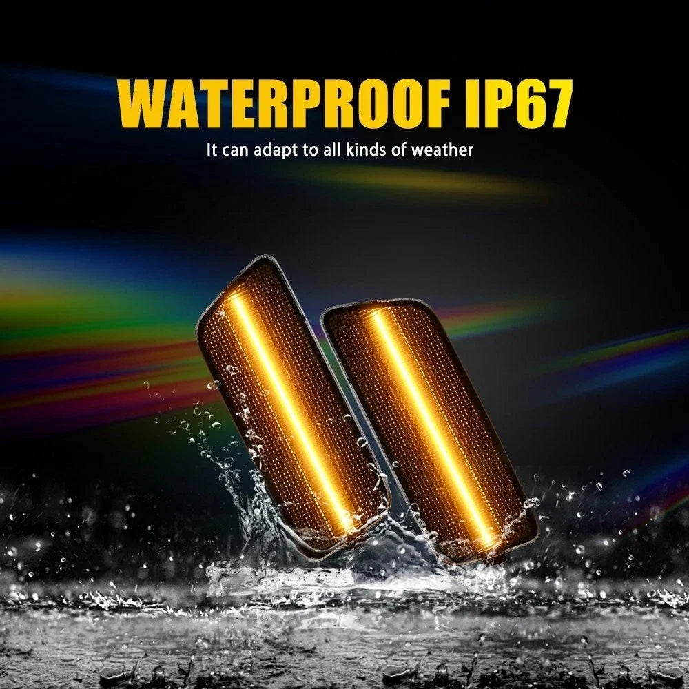2X Smoked Amber LED Bumper Side Marker Light for Volkswagen MK6 GTI (2010–2014)