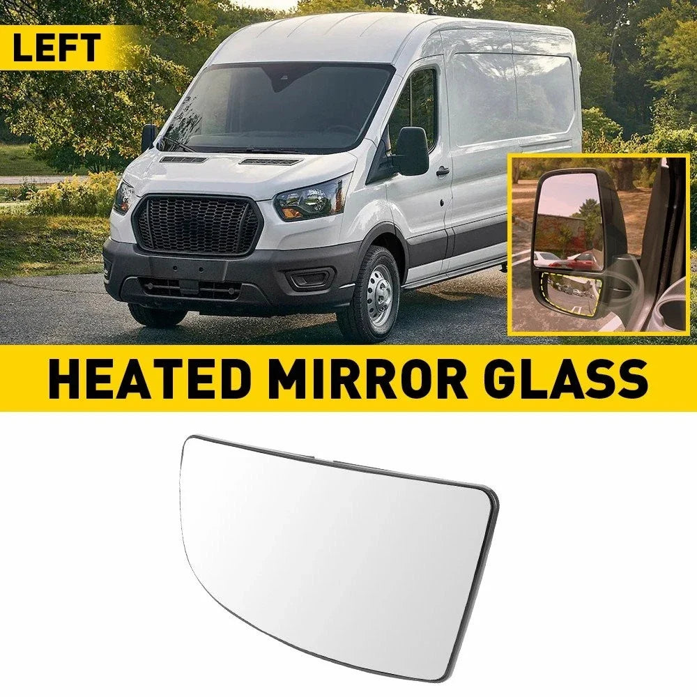 Heated Lower Mirror Glass for Ford Transit-150 (2015–2022) Left Side