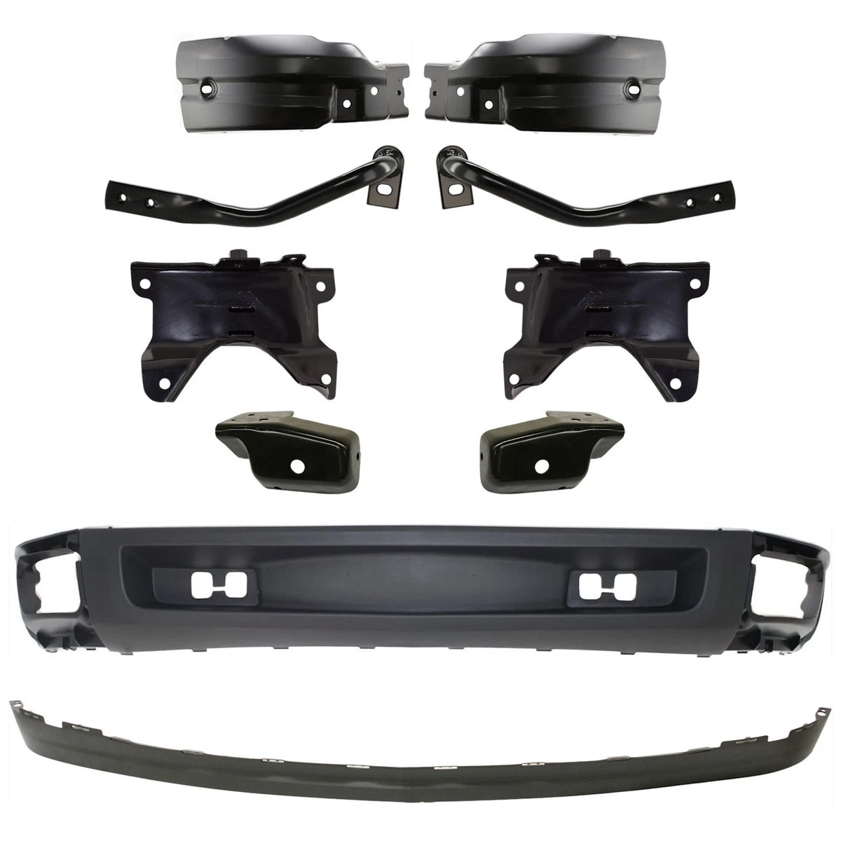 Front Lower Valance Kit for Chevrolet Silverado 1500 (2007–2013) Textured Black