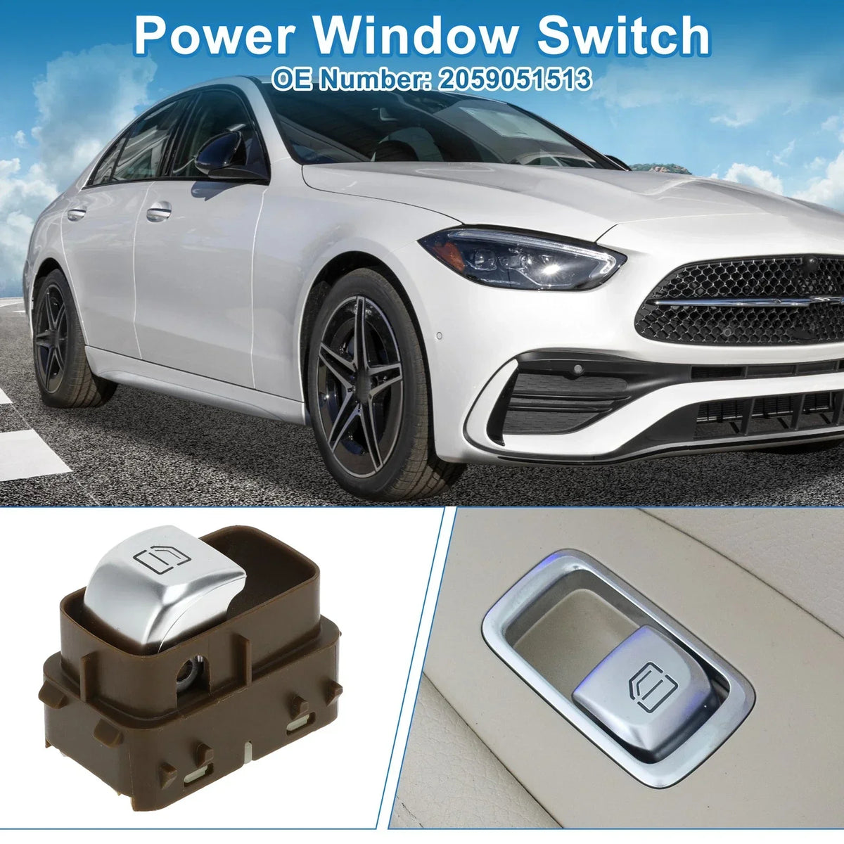 Power Window Switch for Mercedes C200 C300 C63 (2015-2016)
