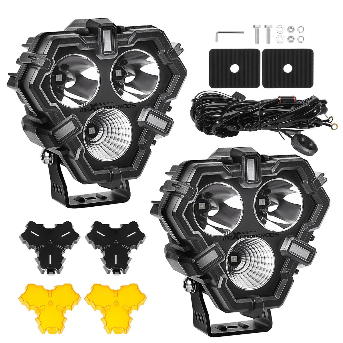 5 Inch Offroad LED Pod Lights (Amber/White) Set