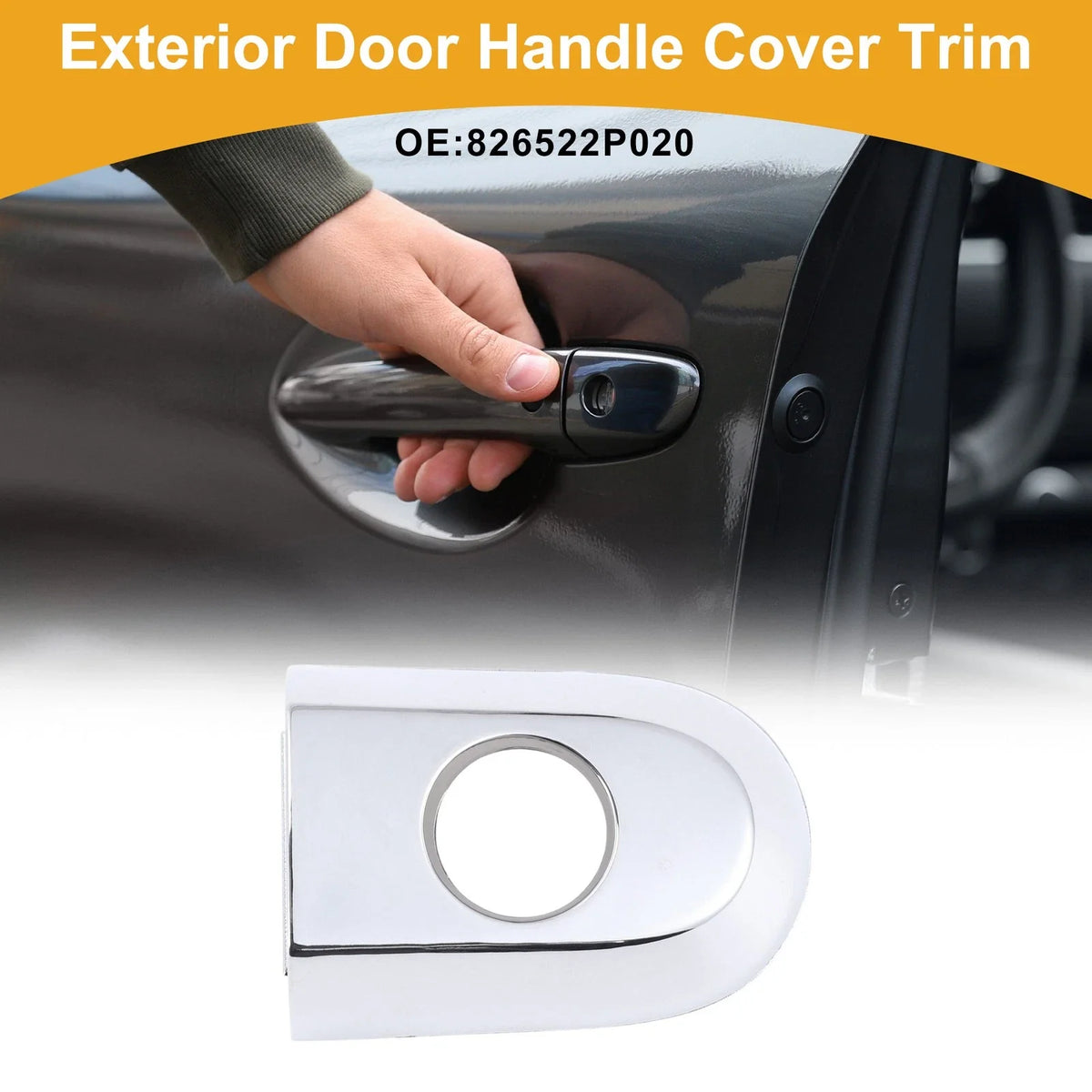 Chrome Exterior Door Handle Cover Trim for Kia Sorento (2011–2015)