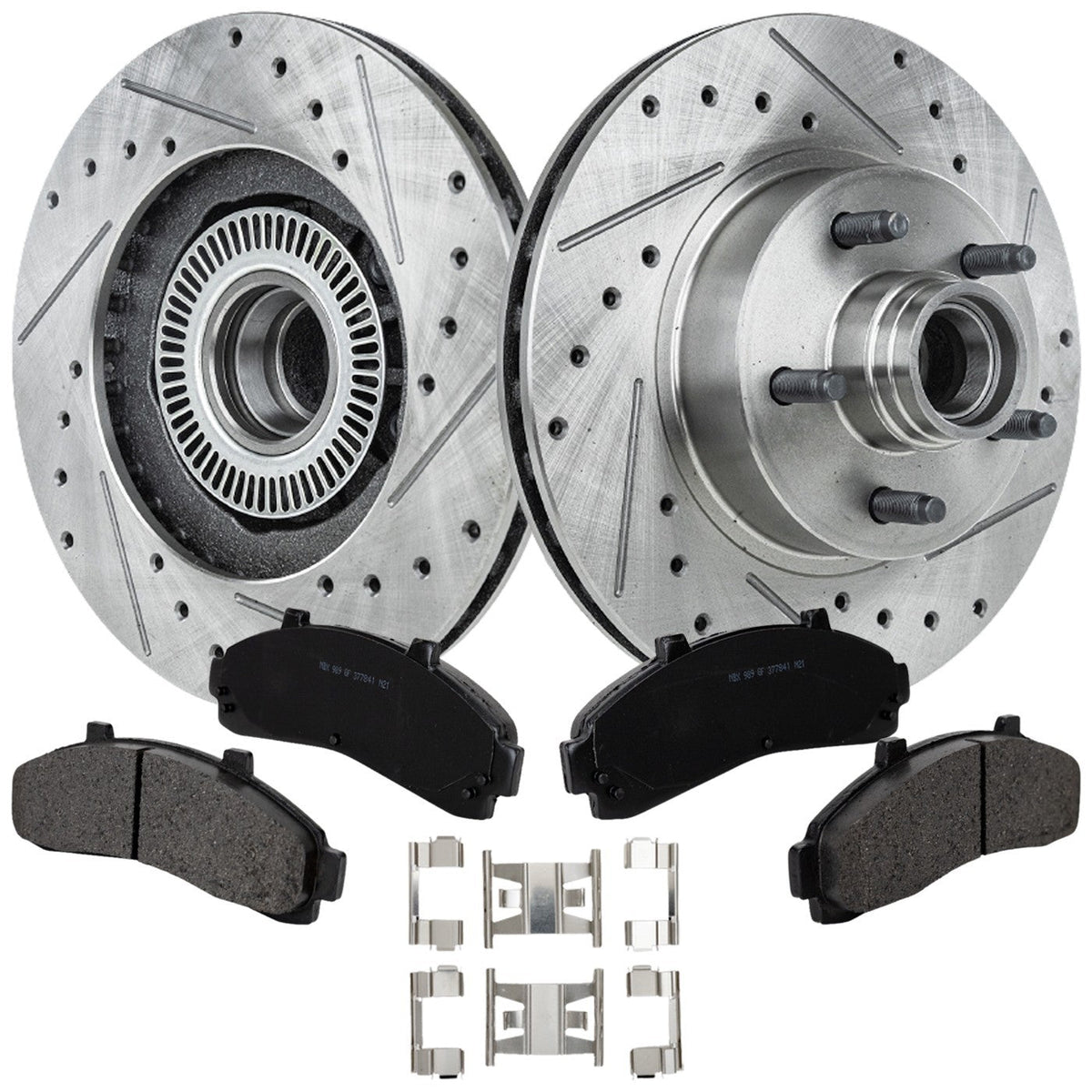 Brake Disc and Pad Kit for Ford Ranger (1998–2002) Cross-drilled