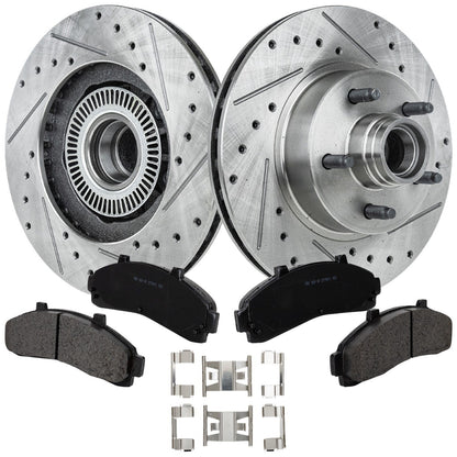 Brake Disc and Pad Kit for Ford Ranger (1998–2002) Cross-drilled