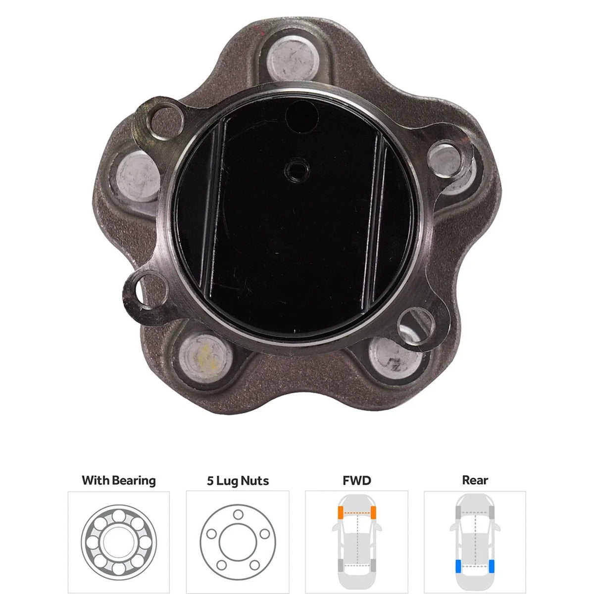 Wheel Hubs for Nissan Rogue (2014–2020) Front & Rear with Bearing FWD