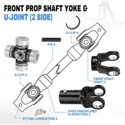Front Yoke & U-Joint Prop Shaft for Polaris Ranger Crew 1000 2017-2023