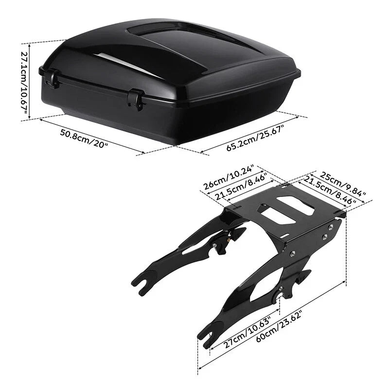 Chopped Mount Rack for Trunk on Indian Chieftain Dark Horse 2016-2025