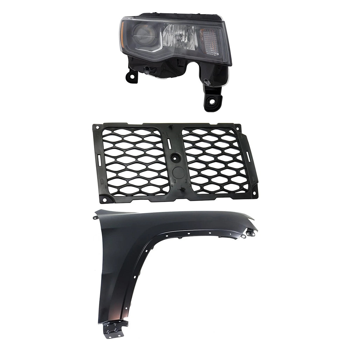 Headlight Kit for Jeep Grand Cherokee (2017–2021) RH Assy Black Trim SRT