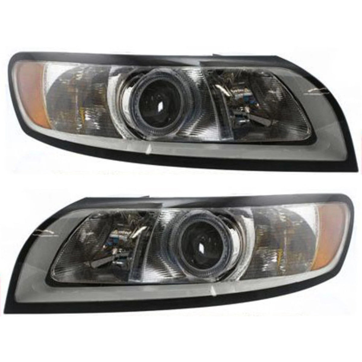 Headlight Set of 2 for Volvo S40 (2008–2011) with Bulb