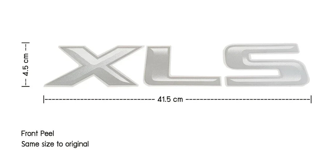 Tailgate Decal Sticker for Ford Ranger (2005-2011) Silver XLS