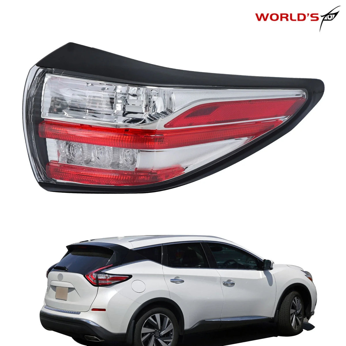 Outer Tail Light for Nissan Murano (2015–2018) Right Passenger Side