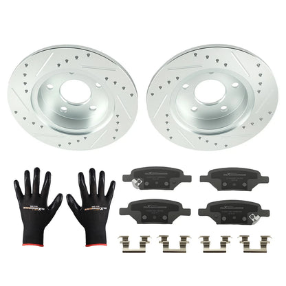 Brake Rotors & Ceramic Pads Kit for Saturn Aura (2007–2009) S-55094 P-1033