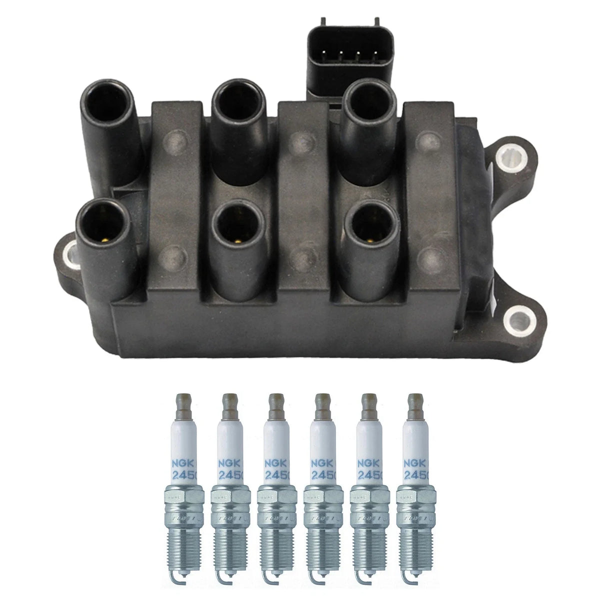 Set of 6 Denso Ignition Coils & NGK Platinum Spark Plugs for Mustang Windstar (V6)