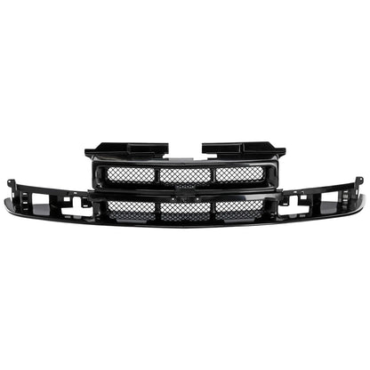 Grille Assembly for Chevrolet Blazer S10 (1998–2005) Black Shell Insert