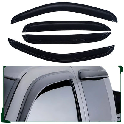 4-Piece Window Visors for 2007-2014 Chevy Silverado 1500 Crew Cab