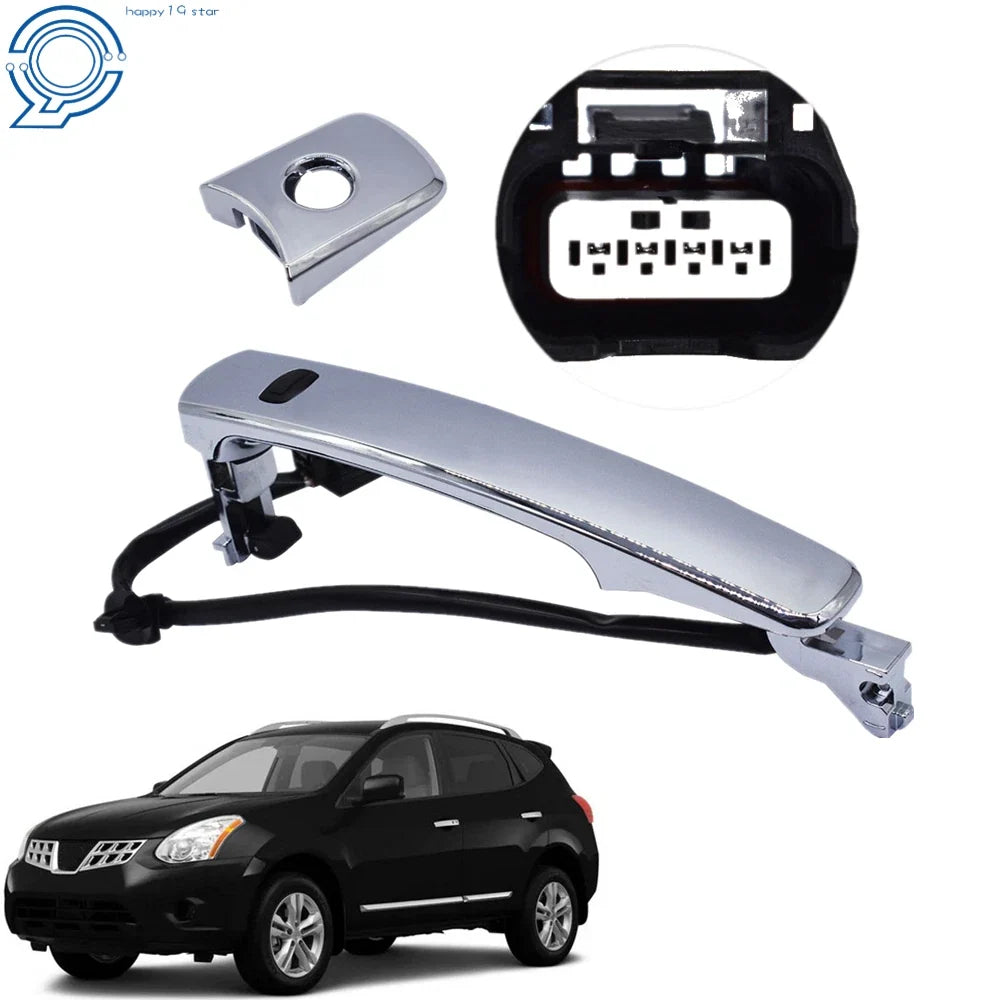 Chrome Door Handle for Nissan Rogue (2010–2013) Front Left Smart Entry