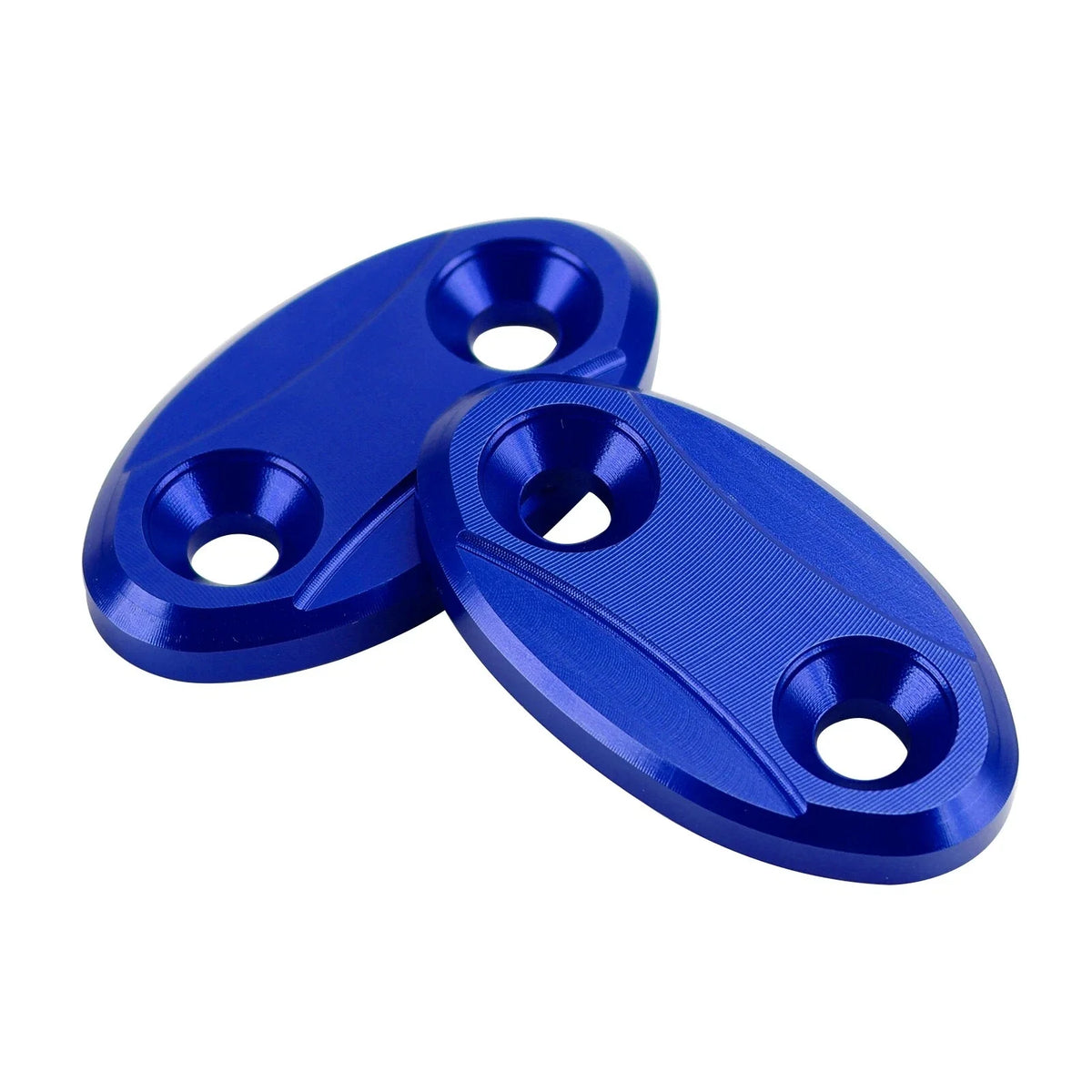 Aluminum Mirror Block Off Plates for Yamaha YZF-R1 (2007–2014) - Blue