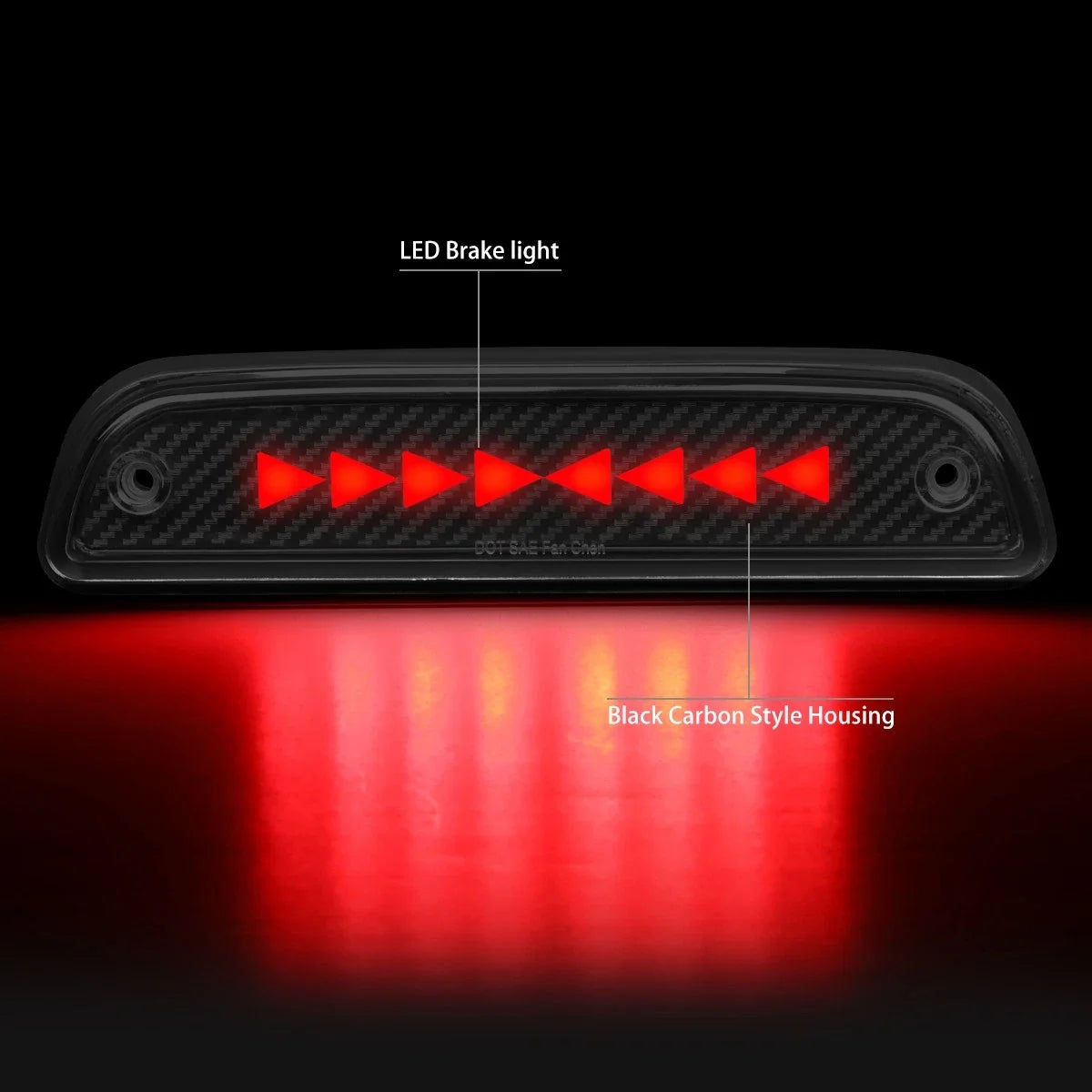 Pulse Triangle LED Third Brake Light for Toyota Tacoma (1995–2015)