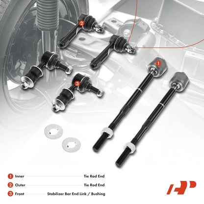 Front Tie Rod Sway Bar Link Set for Nissan 200SX 1995-1998