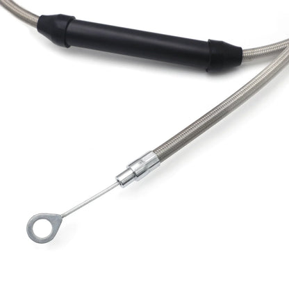 Chrome 14" Extended Brake Line Cable Kit for Harley Dyna FXD (2007–2011)