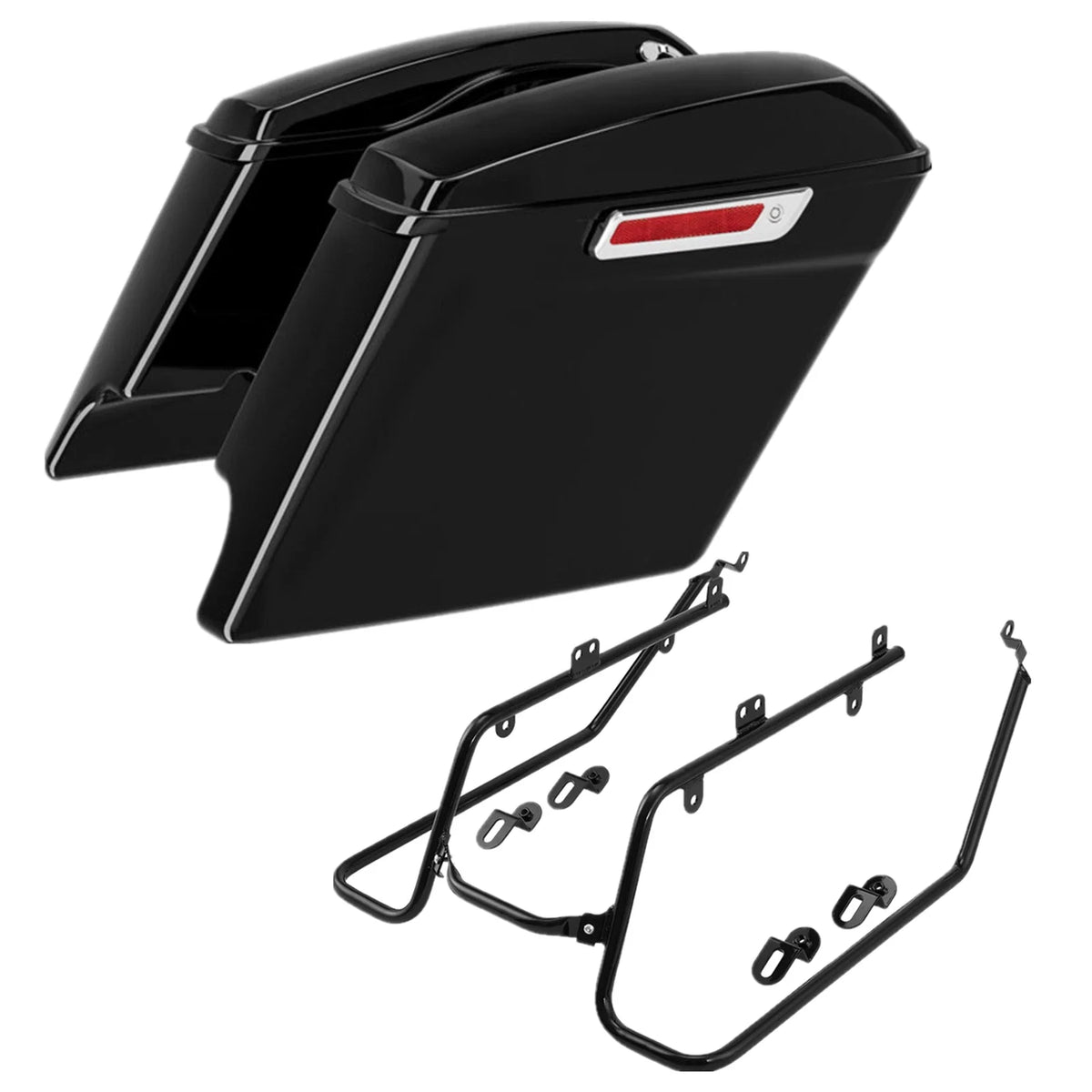 Saddlebags Conversion Bracket Black for Harley Super Wide Glide 2008-2017