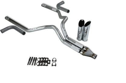 3" Side Exit Dual Exhaust Kit for Chevy GMC 1500 (1996-1999) with Slash Tips