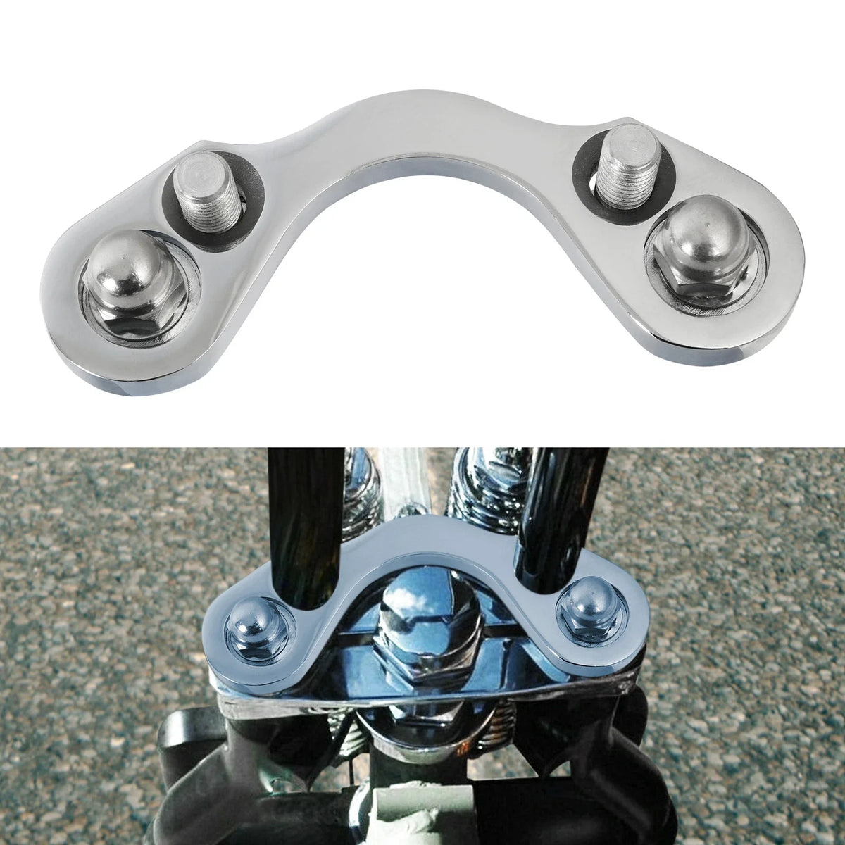 Springer Handlebar Adapter Top Clamp for Harley (3.5" 4.75" Riser)