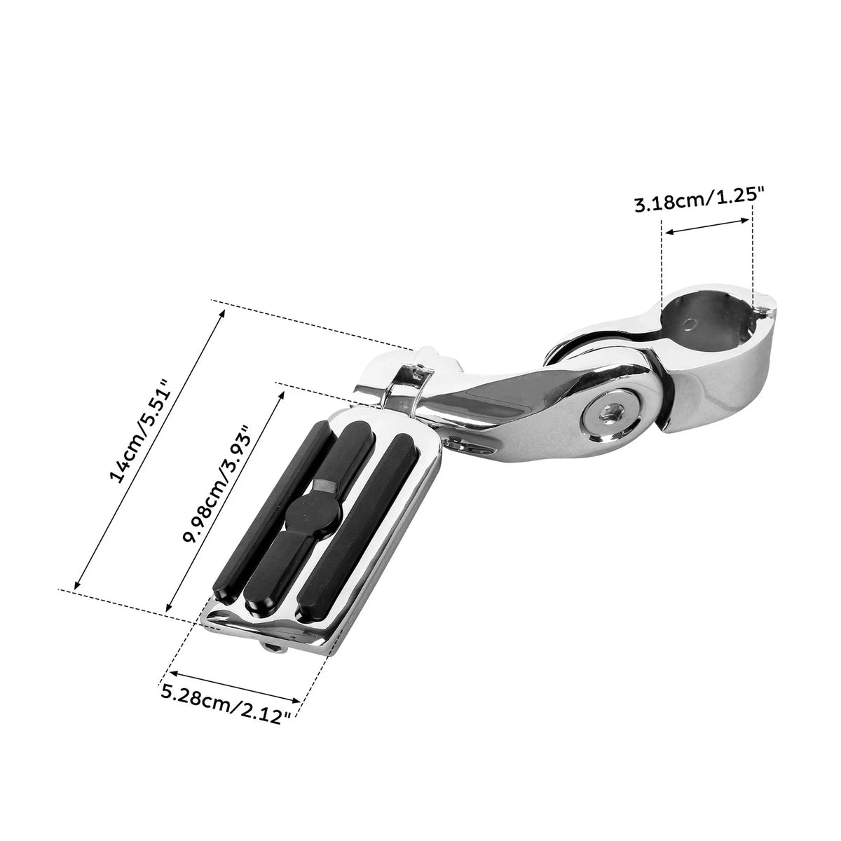 Short Highway Engine Guard Footpegs - 1-1/4" for Harley Touring