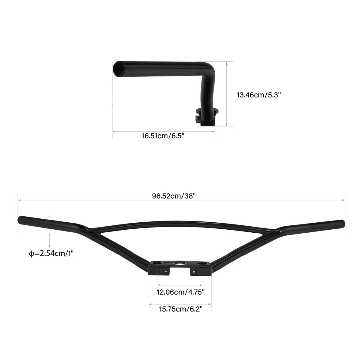 Gloss Black Speedster Handlebar for Harley EL (1936–1940) FL (1941–1945) WL (1936–1952)