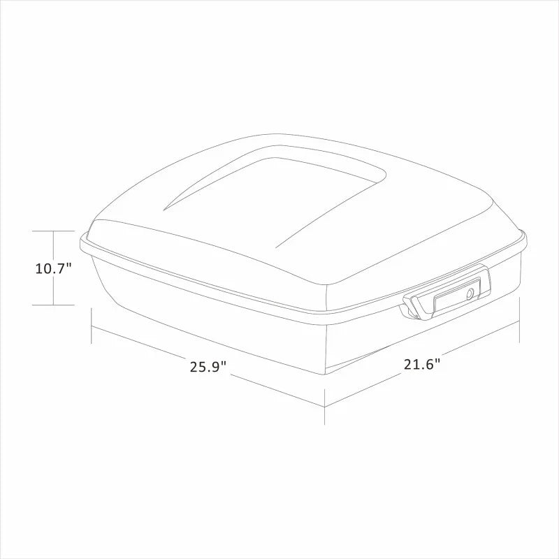 Black Chopped Trunk Backrest for Harley Road Glide (2014–Up)