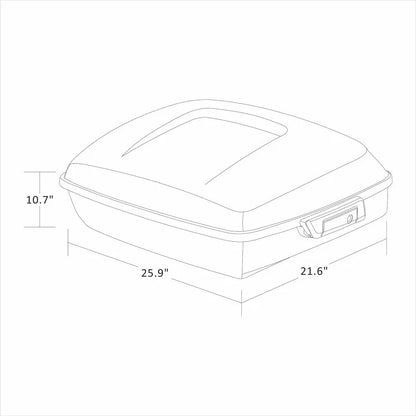 Black Chopped Trunk Backrest for Harley Road Glide (2014–Up)