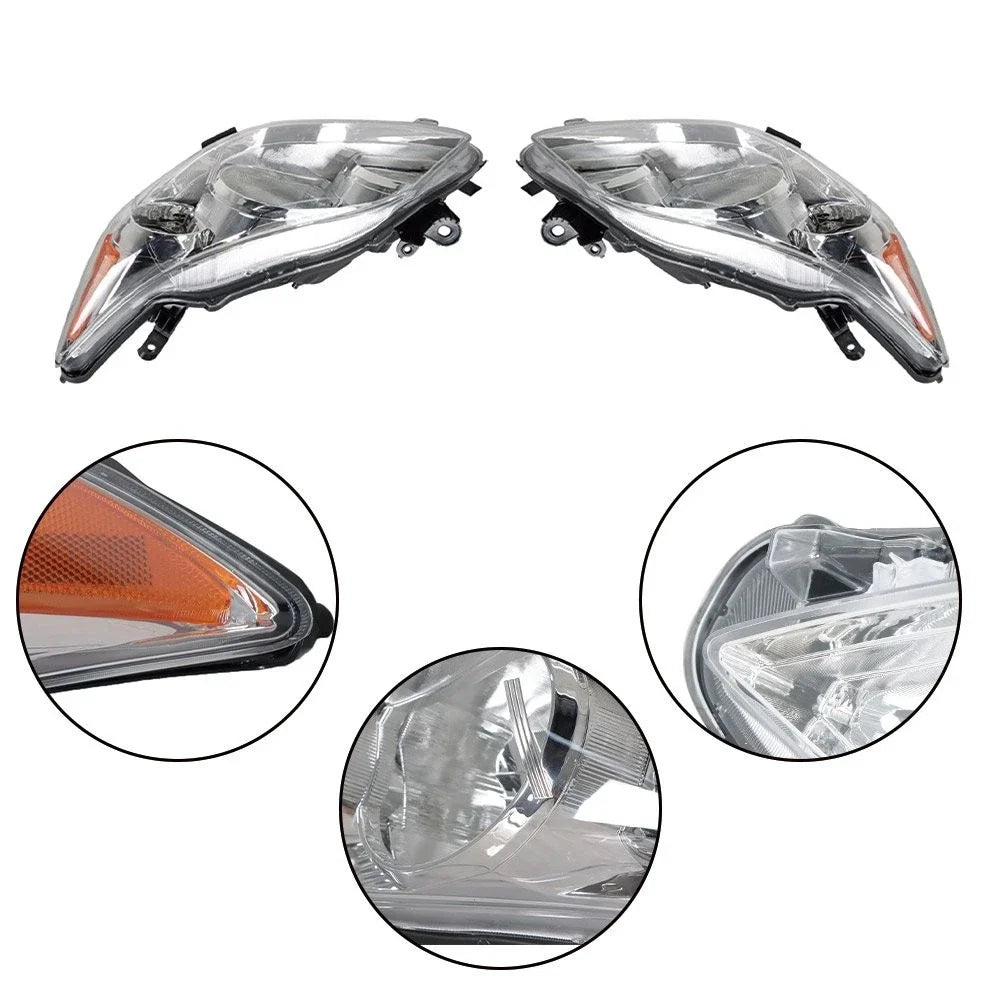 Projector Headlights Chrome Pair for 2011-2013 Toyota Corolla