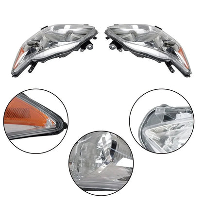 Projector Headlights Chrome Pair for 2011-2013 Toyota Corolla