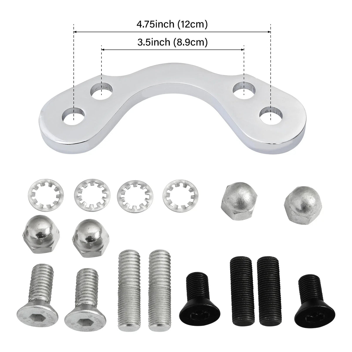 Top Clamp Handlebar Adapter for Harley Springer (3.5" 4.75" Riser)